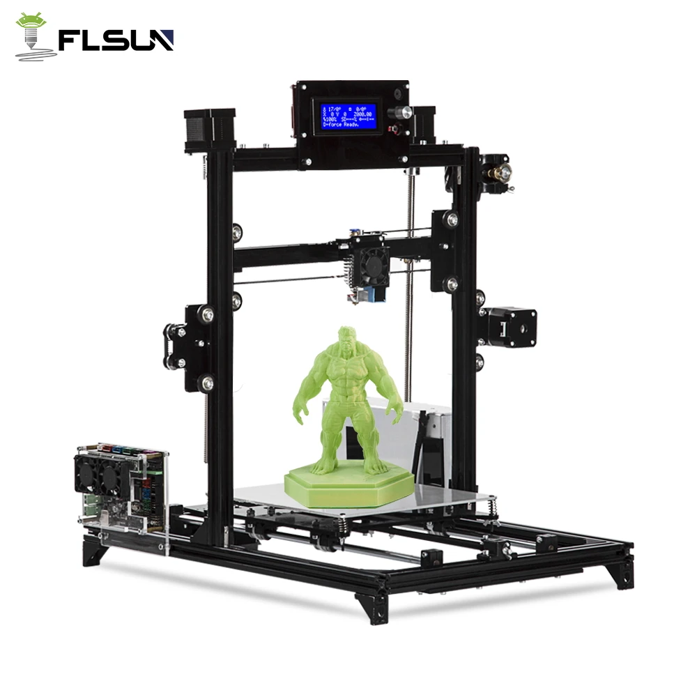 DIY Набор Flsun I3 3d принтер DIY Набор Размер печати 200*200*220 мм полностью Металлическая Рамка двойной Z моторы Подогрев кровати 3d принтер