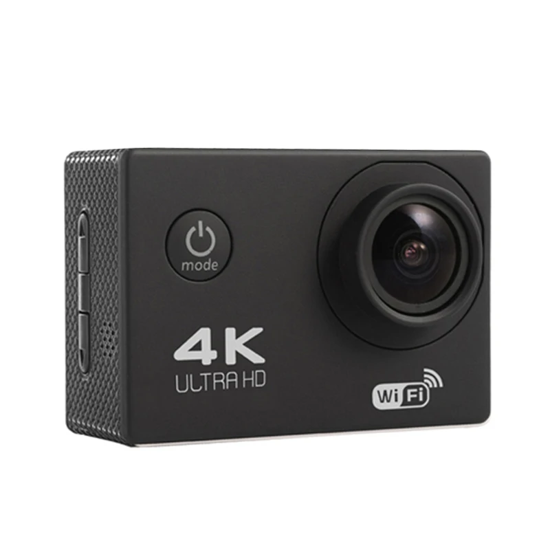 Ультра HD 4 K экшн-камера wifi видеокамеры 16MP 170 go cam 4 K deportiva 2 дюйма f60 водонепроницаемая Спортивная камера pro 1080P 60fps cam - Цвет: Black