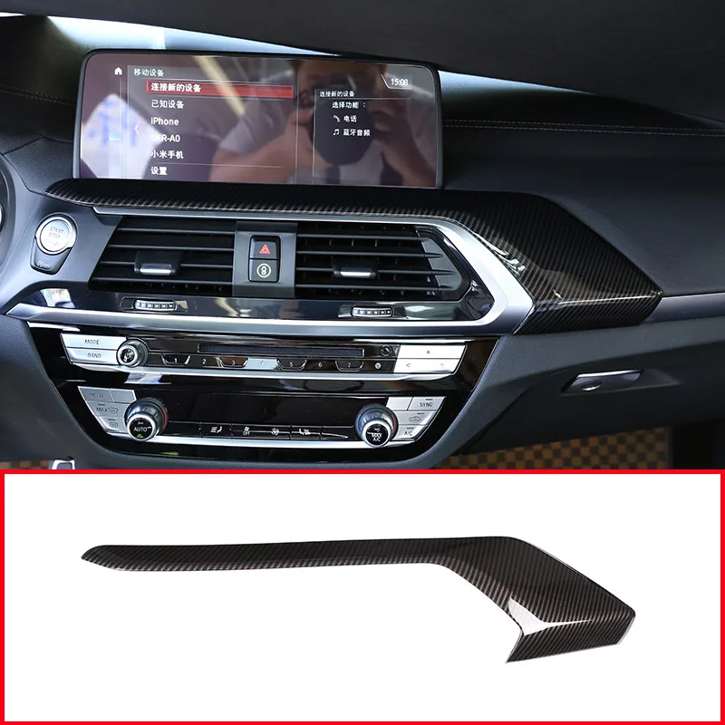 

Carbon Fiber Style ABS Central Control Air Outlet Vent Decoration Plate Trim For BMW X3 G01 2018 Car Accessories