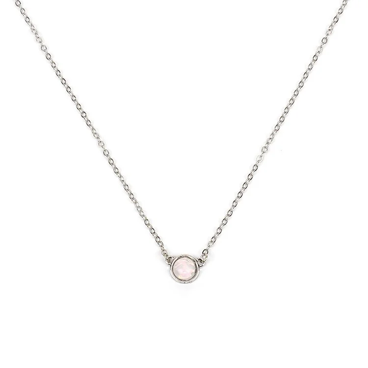 Ожерелье с круглой ракушкой из опала ожерелье чокер для подружек невесты женское