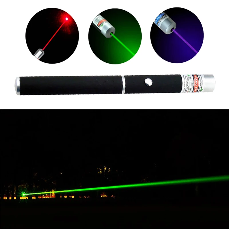 Лазерный указатель ручка мини военный красного зеленого и синего цвета 5 мВт