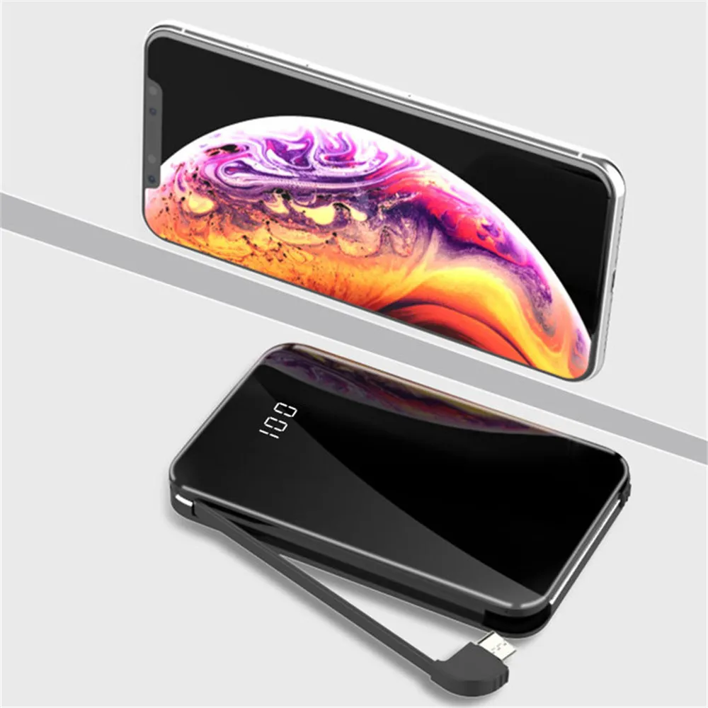 Realy 8000 мАч портативное мобильное зарядное устройство power Bank lcd для Xiaomi/iphone/samsung/huawei Быстрая зарядка внешний мини-аккумулятор резервного копирования
