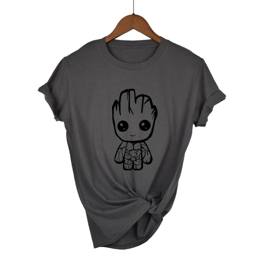 Новая футболка Kawaii Groot дизайнерская летняя женская модная с коротким рукавом