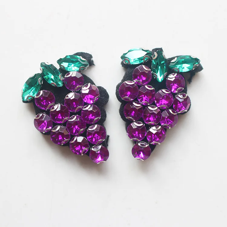 Виноградные фрукты блестки стразы украшенные бисером винтажное модное пальто |