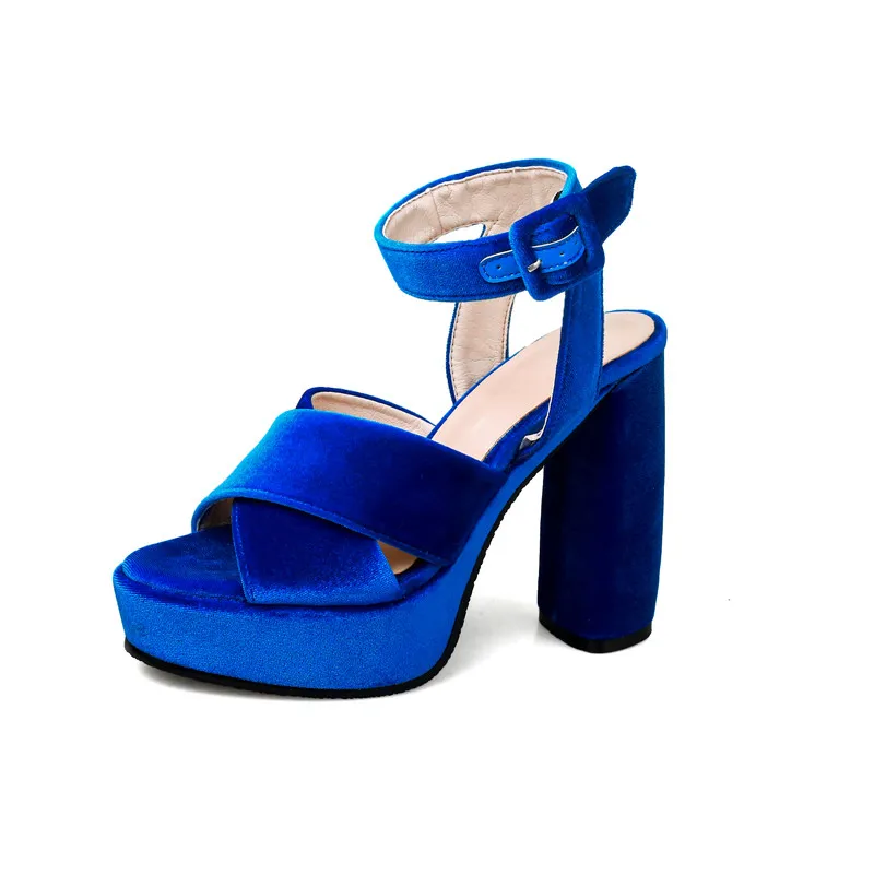 Женские босоножки на платформе летние бархатные сандалии платформе|sandals platform|women