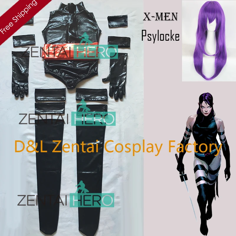 Бесплатная доставка DHL 2016 сексуальный костюм для косплея X-Men Psylocke Elizabeth Betsy Braddock