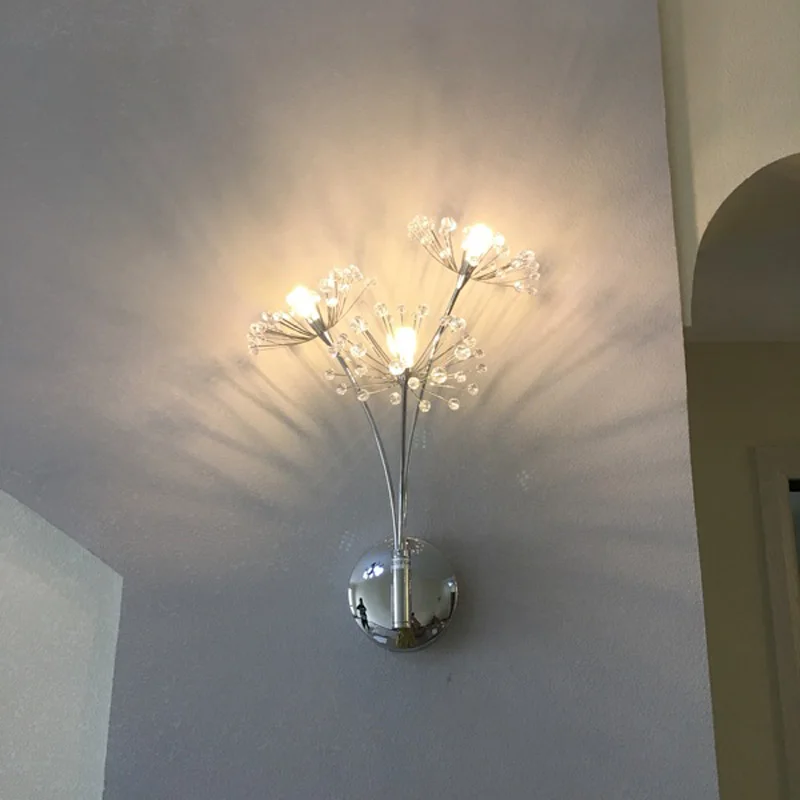 Одуванчик современный настенный светильник с аппликацией для Murales s дома ванной