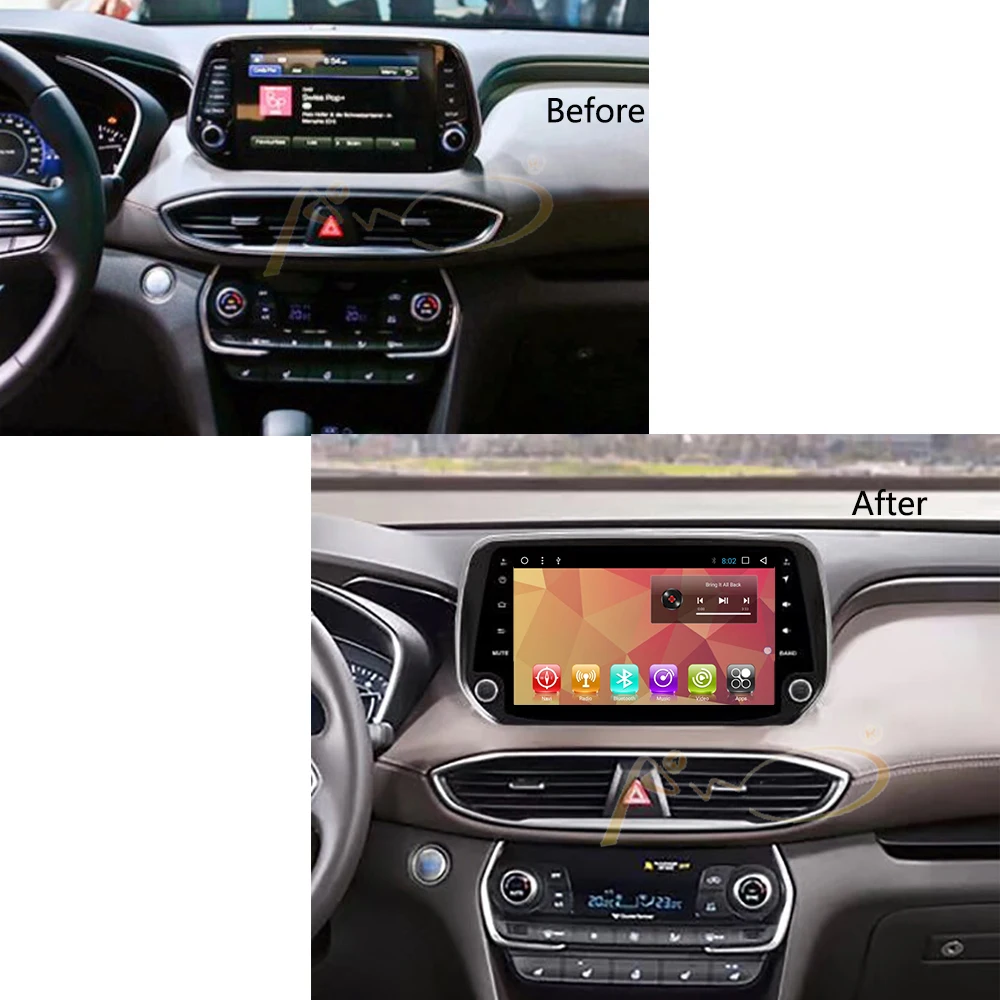 Android 7 1 Автомобильный мультимедийный стерео радио GPS для Hyundai Santa Fe 2018 2019