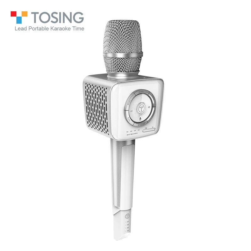 Pearl White Тосинг микрофон продавец смартфон HIFI bluetooth/FM/UHF/EOV/AUX IN/наушники Ручной беспроводной караоке профессиональный микрофон - Цвет: Pearl White