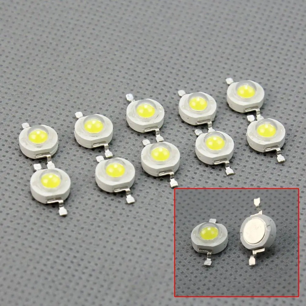 100 шт. Светодиодные лампы COB 1 Вт 3 высокой яркости SMD чип светодиодные диоды для