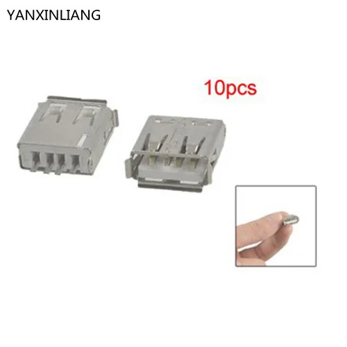 10 шт. прямой припой типа USB A гнездовой разъем|connector 10|connector plugconnector female |