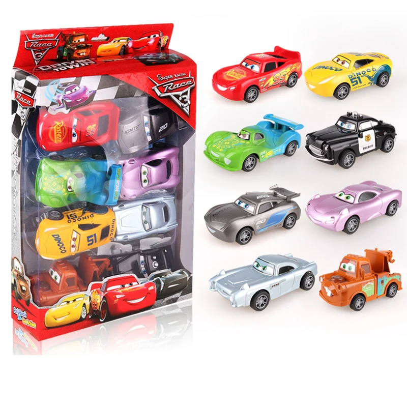 Игрушки Дисней для мальчиков Pixar Cars 2 3 Lightning McQueen Jackson Storm Pull Back модель экшн фигурки