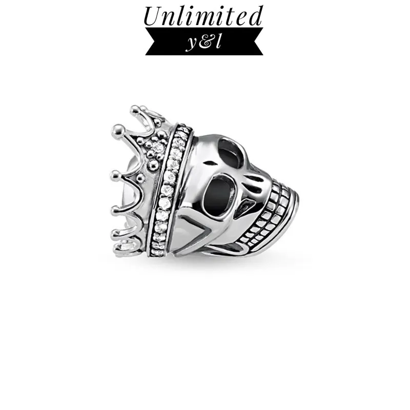 

Череп королевы кармы бусины белый CZ СЕРЕБРЯНАЯ Мода DIY Изготовление скелета ювелирные аксессуары подходящие Браслеты и ожерелья цепочка