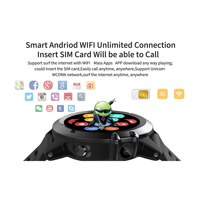Itormis Bluetooth Android Smart Часы Smartwatch sim-карты IP68 Водонепроницаемый 3g MTK6572 4 ГБ + 512 МБ Камера