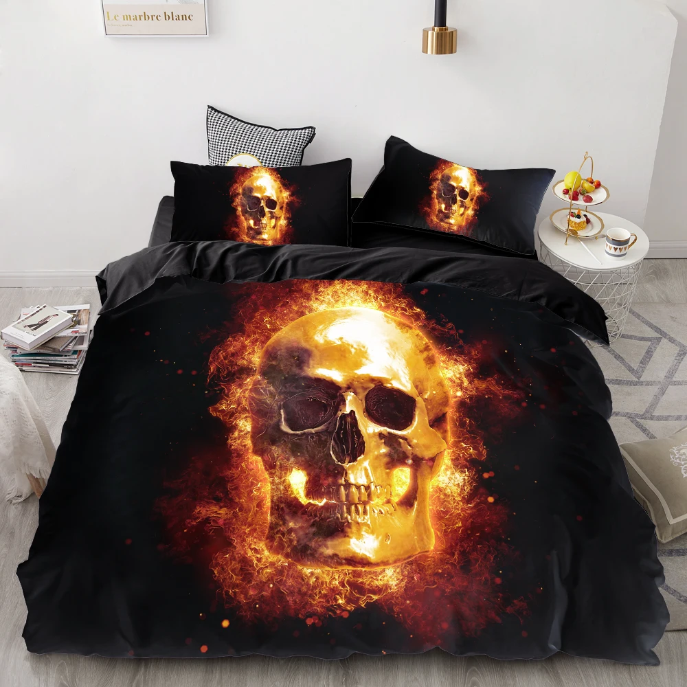 luxury Bedding Sets 3D Custom,Duvet Cover Set Queen/King,Quilt/Blanket Cover Set,3 PCS Bed se,dark pirate skull bed linen