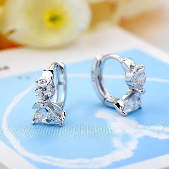 Женские серьги гвоздики Angel модные из стерлингового серебра 925 пробы с