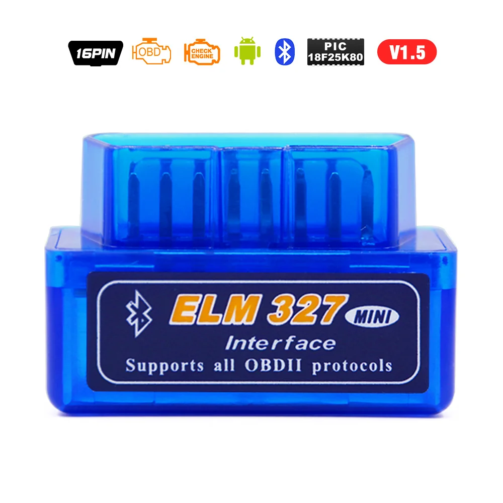 ELM 327 V1.5 Мини bluetooth для Android Крутящий момент V2.1 Супер Мини elm327 wifi obd2 автомобильный диагностический сканер elm 327 usb - Цвет: v1.5 bluetooth