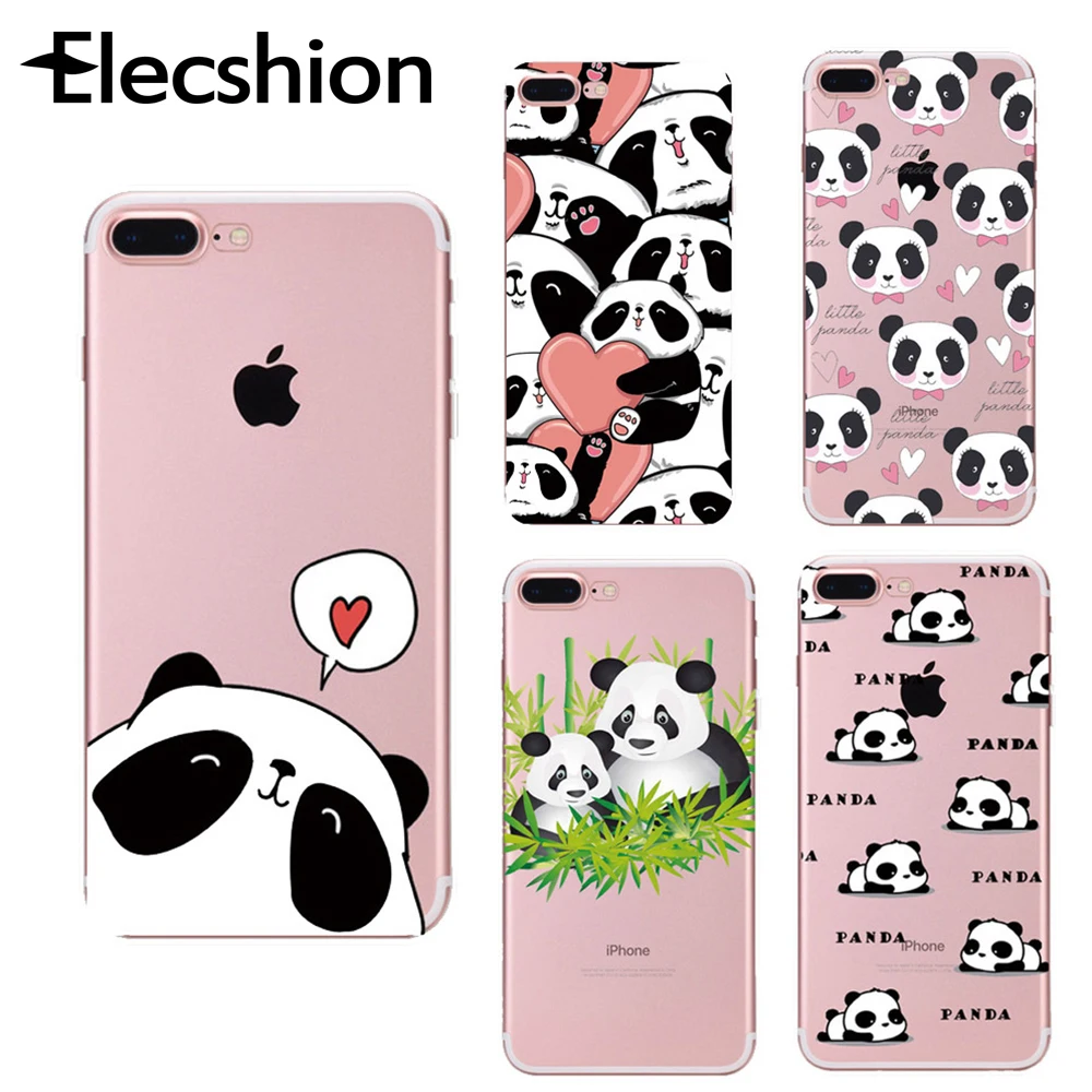 Роскошный мягкий чехол для телефона с рисунком панды iPhone 7 8 Plus XR XS MAX модный