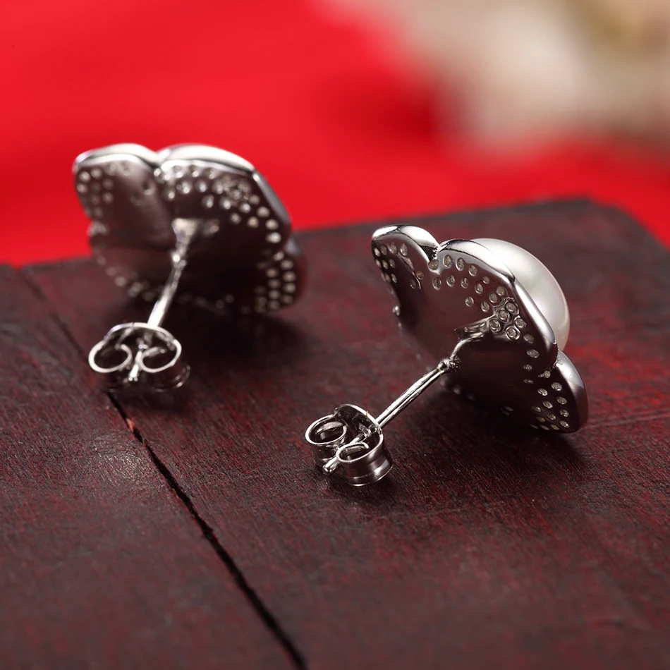 Фейге Роскошные Жемчужные Серьги Свадебные Аксессуары S925 Серебряные серьги для