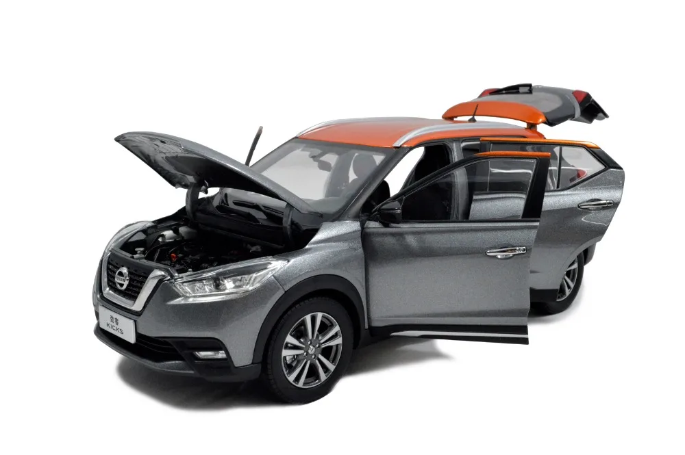 Paudi 1/18 1:18 1 18 масштаб Nissan Kicks 2017 серая литая Миниатюрная модель автомобиля