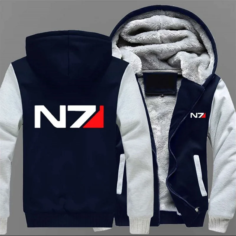 Зимние толстовки для игр с массовым эффектом 3 принта N7 хлопковые мужские модные