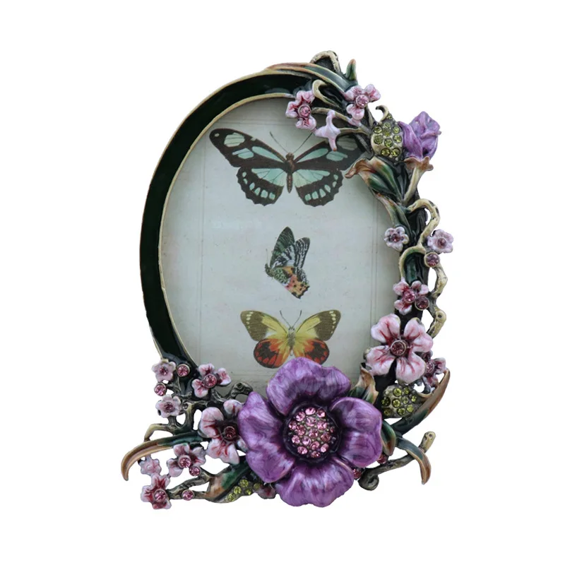 Овальная Европейская ретро кованая железная фоторамка с вырезами креативная