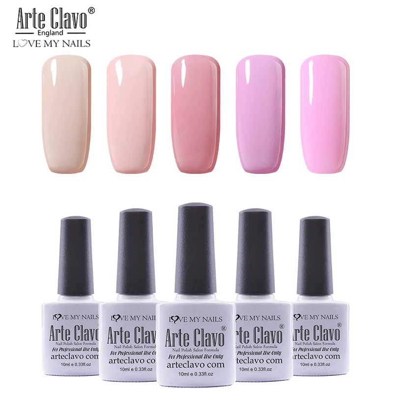 10ml-zh10 Arte Clavo чистый цвет УФ-набор гель-лаков для ногтей для маникюра Гель-лак Полупостоянный УФ замочить от желлак белый Hybird Nails Art - Цвет: 10ml-zh10