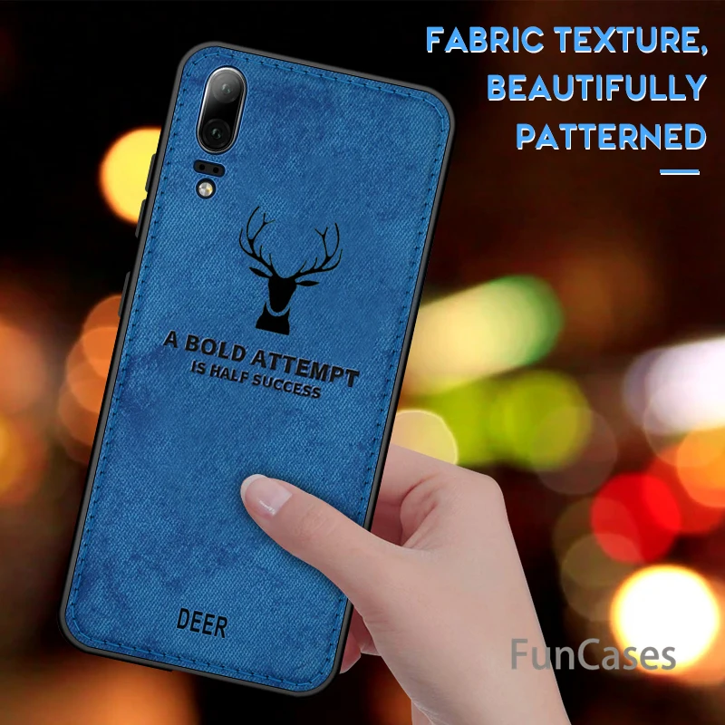 For Huawei P20 P10 Lite Plus P Smart Deer Silicon TPU Cloth Texture Case Mate 20 10 Pro Fundas | Мобильные телефоны и
