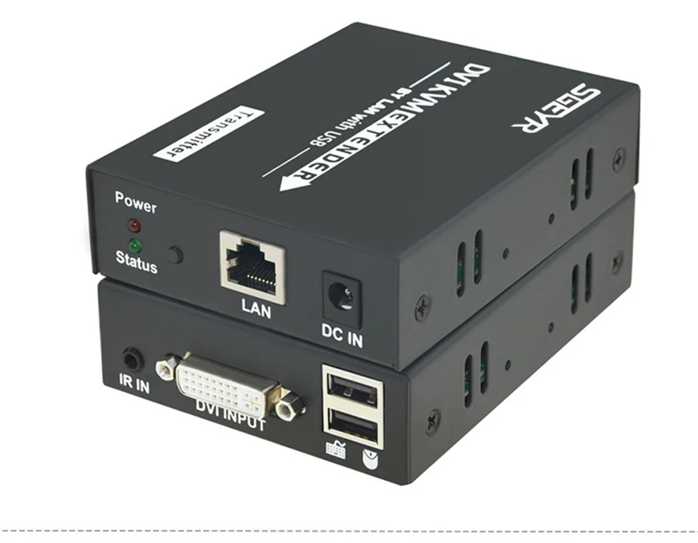 120 м 395ft DVI KVM удлинитель 1080p удлиннитель USB KVM клавиатура мышь ИК удлинитель по RJ45 Cat5e/6 сплиттер поддержка 1920x1200