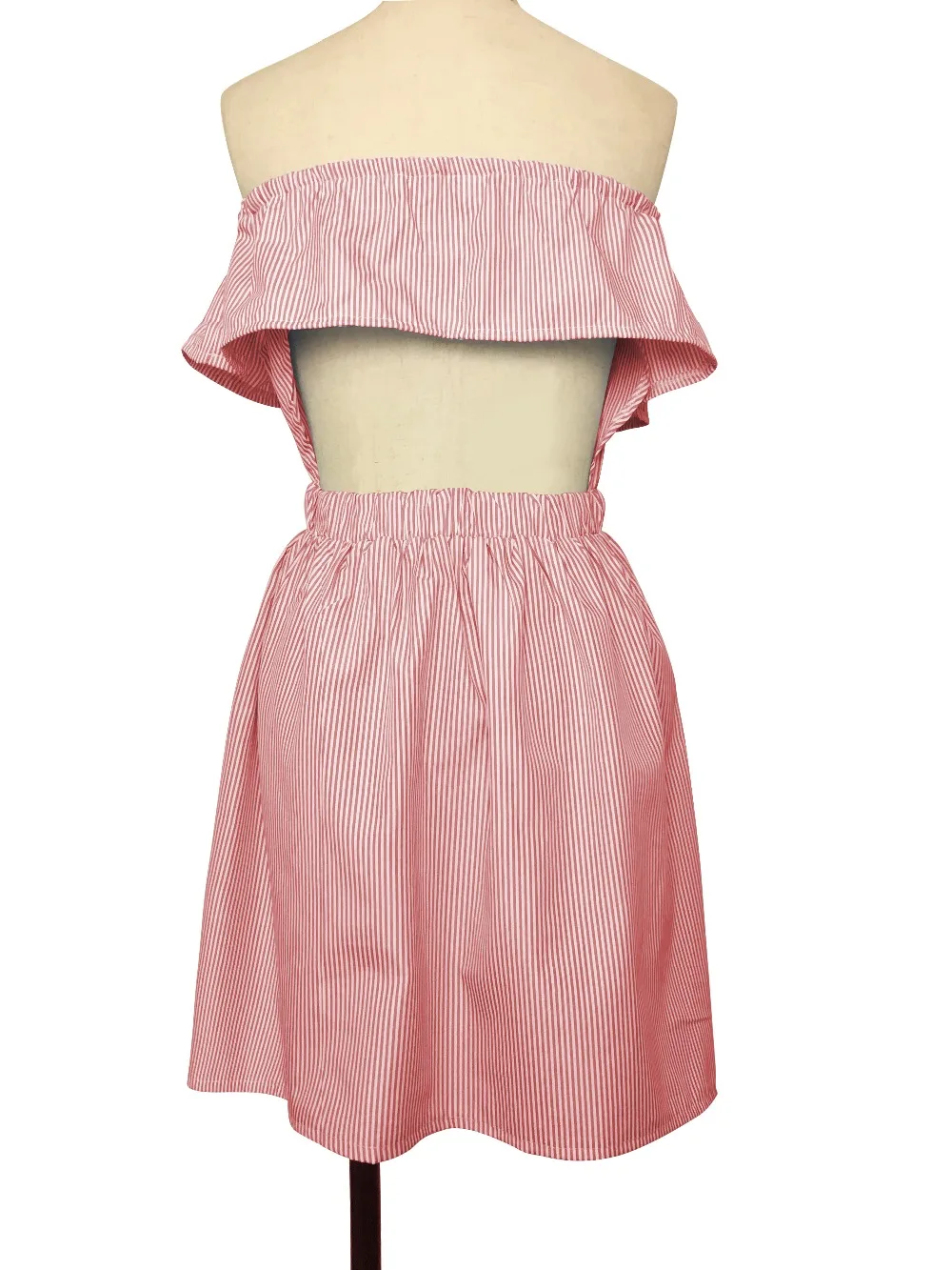 Летнее женское платье Fit and Flare спинки Vestido для девочек без бретелек Вечерние Slash