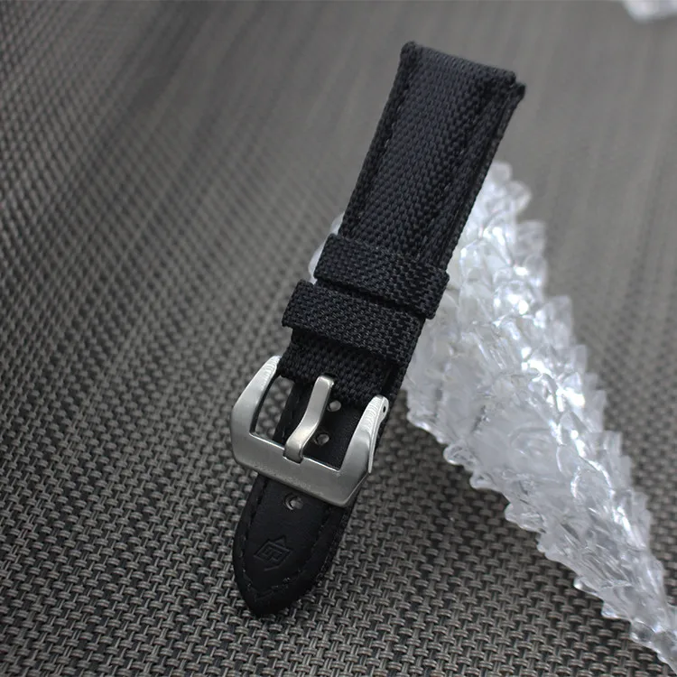 

Black Canvas Nylon leather 22mm 24mm 26mm Watchband watch band Bracelet Buckle Clasp For PAM Officine Panerai Luminor