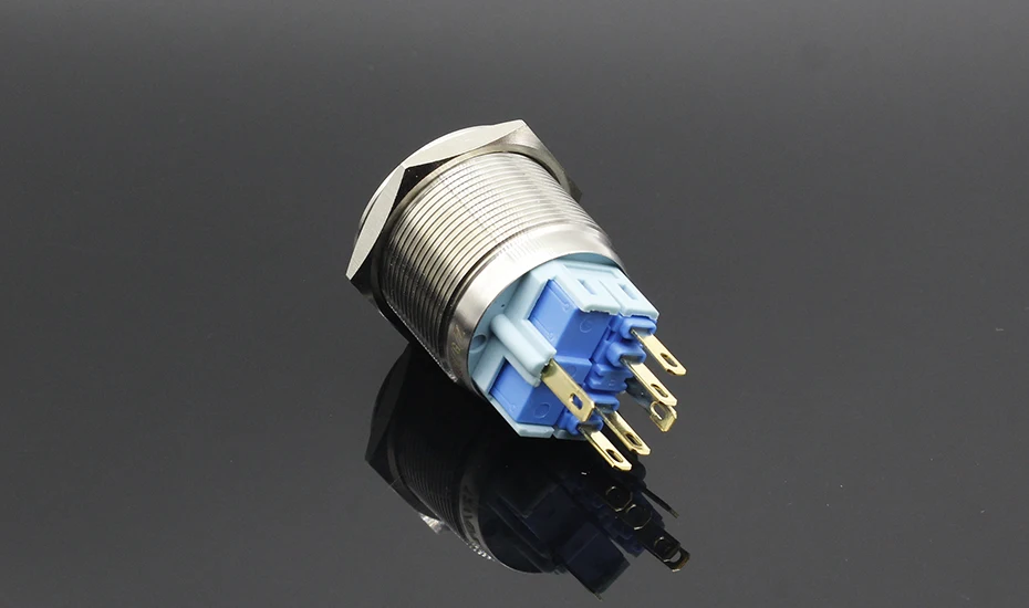1 шт. 6Pin 25 мм Металл Нержавеющая сталь Мгновенный/фиксация светодиодный кнопочный переключатель авто двигатель запуск ПК символ мощности