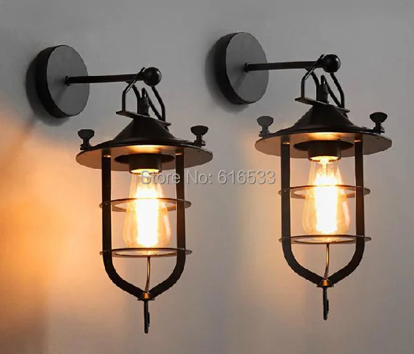 Винтажный индустриальный лофт американский кантри Эдисон Бра Лампа личность