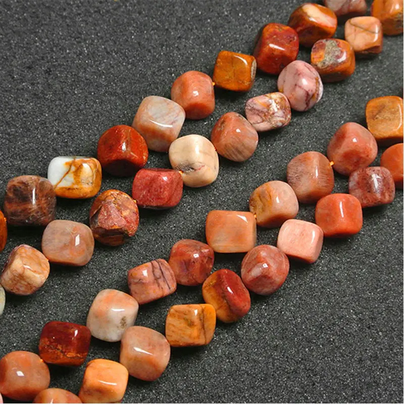 

Mixed-color Sunstone Approximate Cube Natural Stone Beads For Jewelry Making Beads Necklace 15'' Needlework DIY Beads Trinket