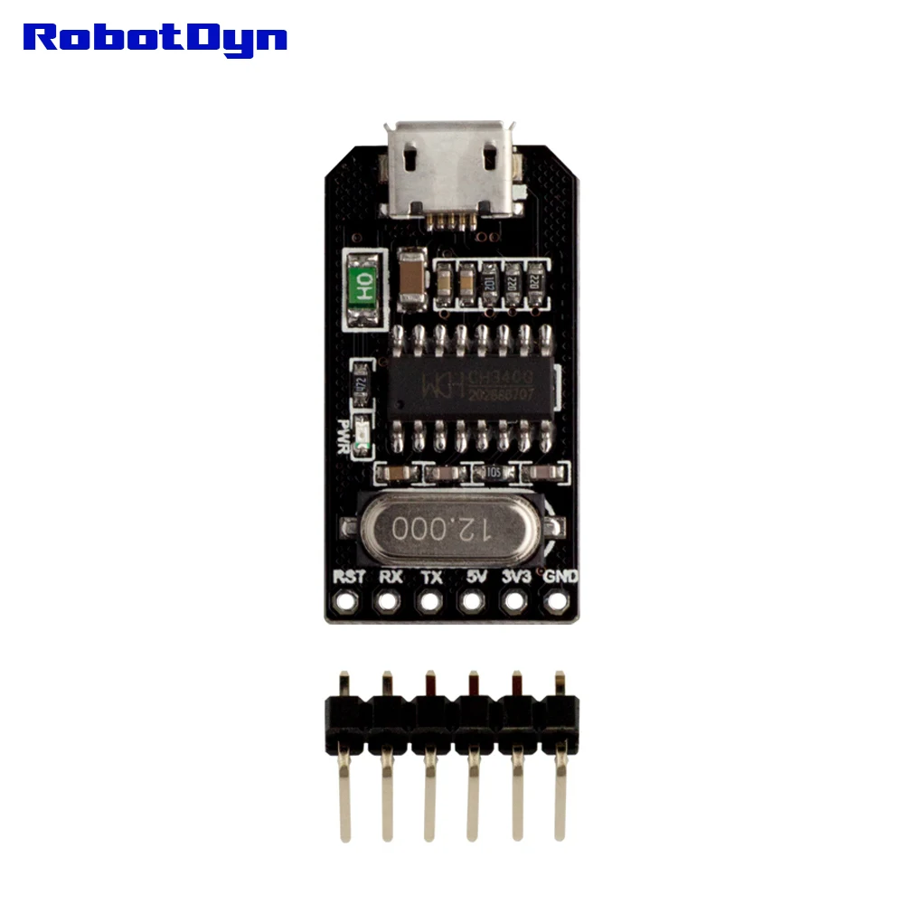 USB to ttl UART CH340-последовательный преобразователь, Micro USB, 5 В/3,3 В. IC CH340G - Цвет: Unsoldered