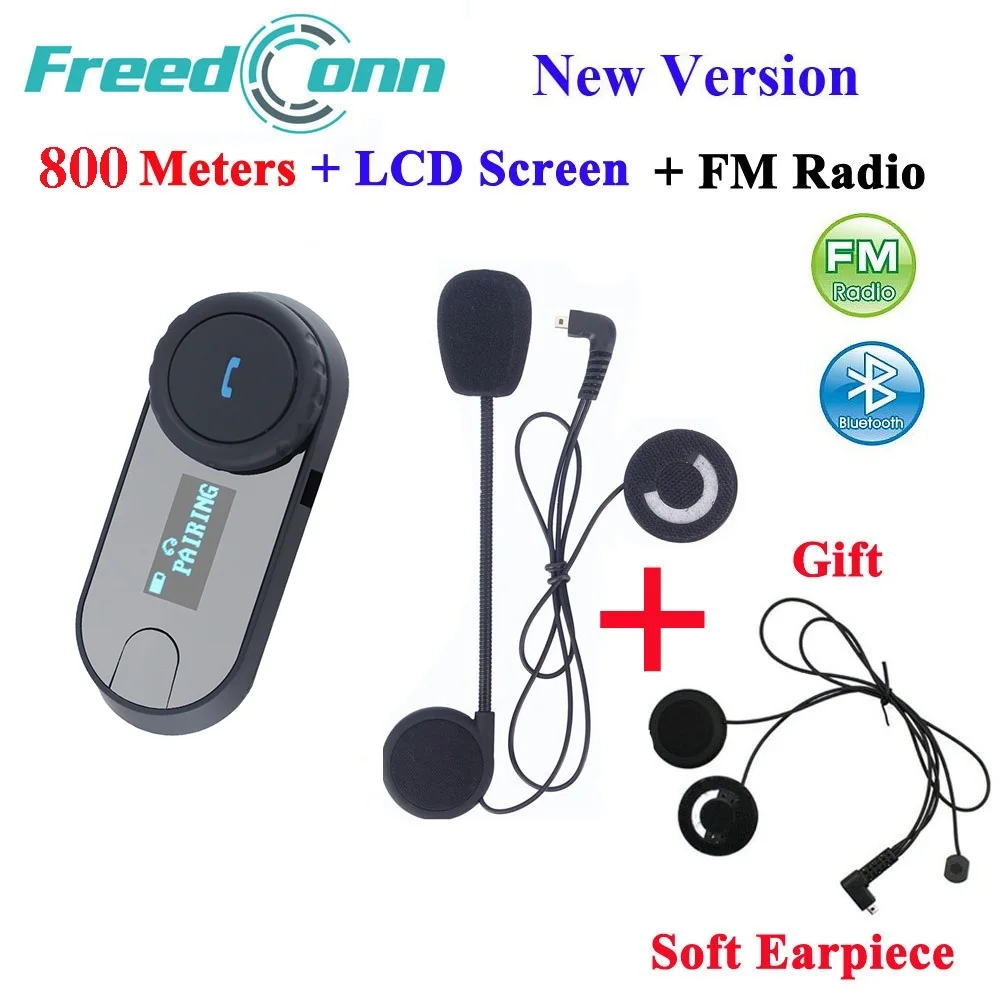 FreedConn TCOM SC мотоциклетный шлем Интерком Беспроводная bluetooth гарнитура ЖК экран fm