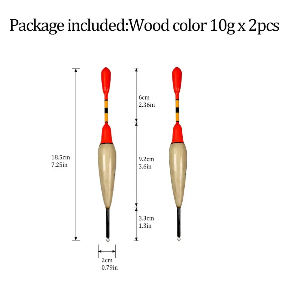 2pcs 10g wood 2 шт. скольжения поплавок 5 г 10 г 15 г пробкового дерева скольжения поплавок установки пресной воды морской рыбалки Поплавок - Цвет: 2pcs 10g wood