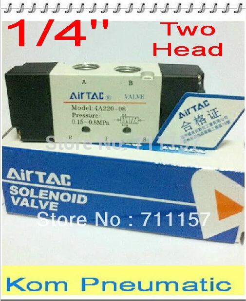4A220 08 пневматический Соленоидный клапан с воздушным управлением 1/4 &quotна входе 5
