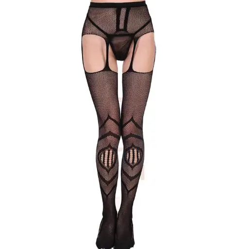 Модные сексуальные прозрачные черные чулки в сеточку разных стилей до бедра