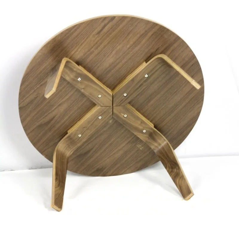 Круглый стол из фанеры орехового дерева журнальный столик DIA86 * H40CM|plywood table|coffee