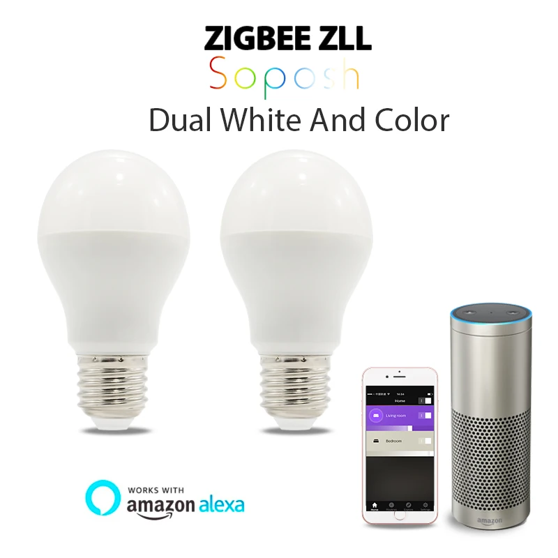 Васэда Светодиодный лампа ZIGBEE ZLL GU10 E27 E26 Dimbare RGBW RGBCCT 6 w 110 v 220 230 Smart свет лампы