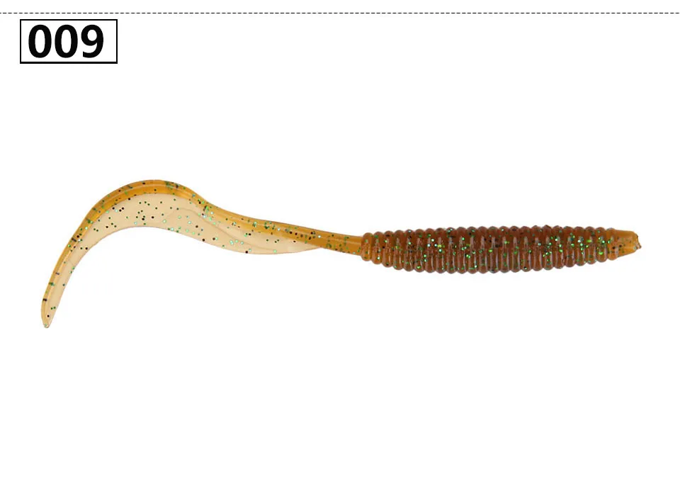 8 шт./лот, Мягкая приманка, червь 2,4 г, 12 см, гибкая приманка Tail grub, силиконовая приманка для рыбалки