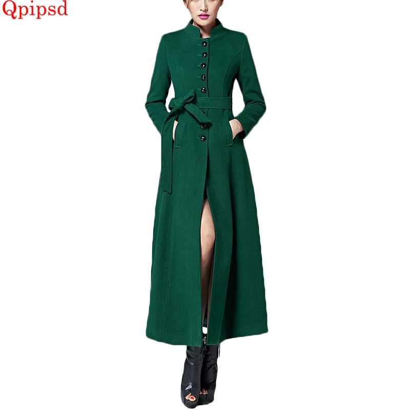 

Высококачественные шерстяные пальто, сезон осень-зима 2023, длинные шерстяные куртки, женское однобортное теплое шерстяное пальто, женское характерное пальто