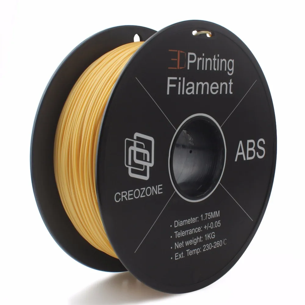 CREOZONE новый золотой цвет ABS пластик для 3D-принтера 1 75 кг катушка Abs нить |