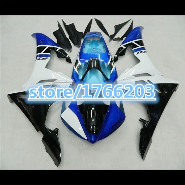 

fairing for YAHAMA YZF R6 04 03 05 Blue white black YZF R6 2004 2003 2005 YZF-R6 03-05 YZFR6 04 03 05 fairings kit BBF