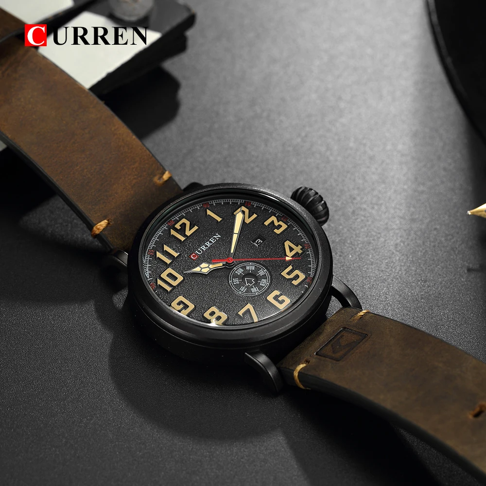 

montre homme Curren 2020 Leather Band Watch Men Top Brand Relogio Masculino Mens Sports Clock Quartz Wrist Sports Watches clock