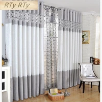 luxury modern chenille curtains stitching bird nest bedroom living room coffee french window treatment cortinas wp221c