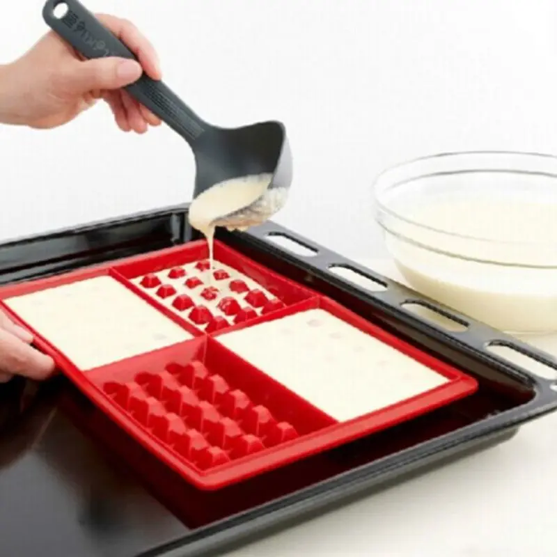 Вафли 4 с силикагелем силиконовый трафарет кекс выпечки Кондитерские