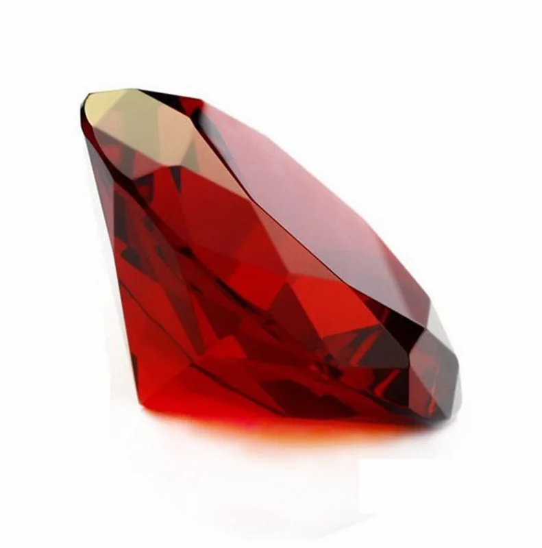Красный 40 мм 1 шт. Кристалл стекло Diamond пресс папье детские игрушки аквариум