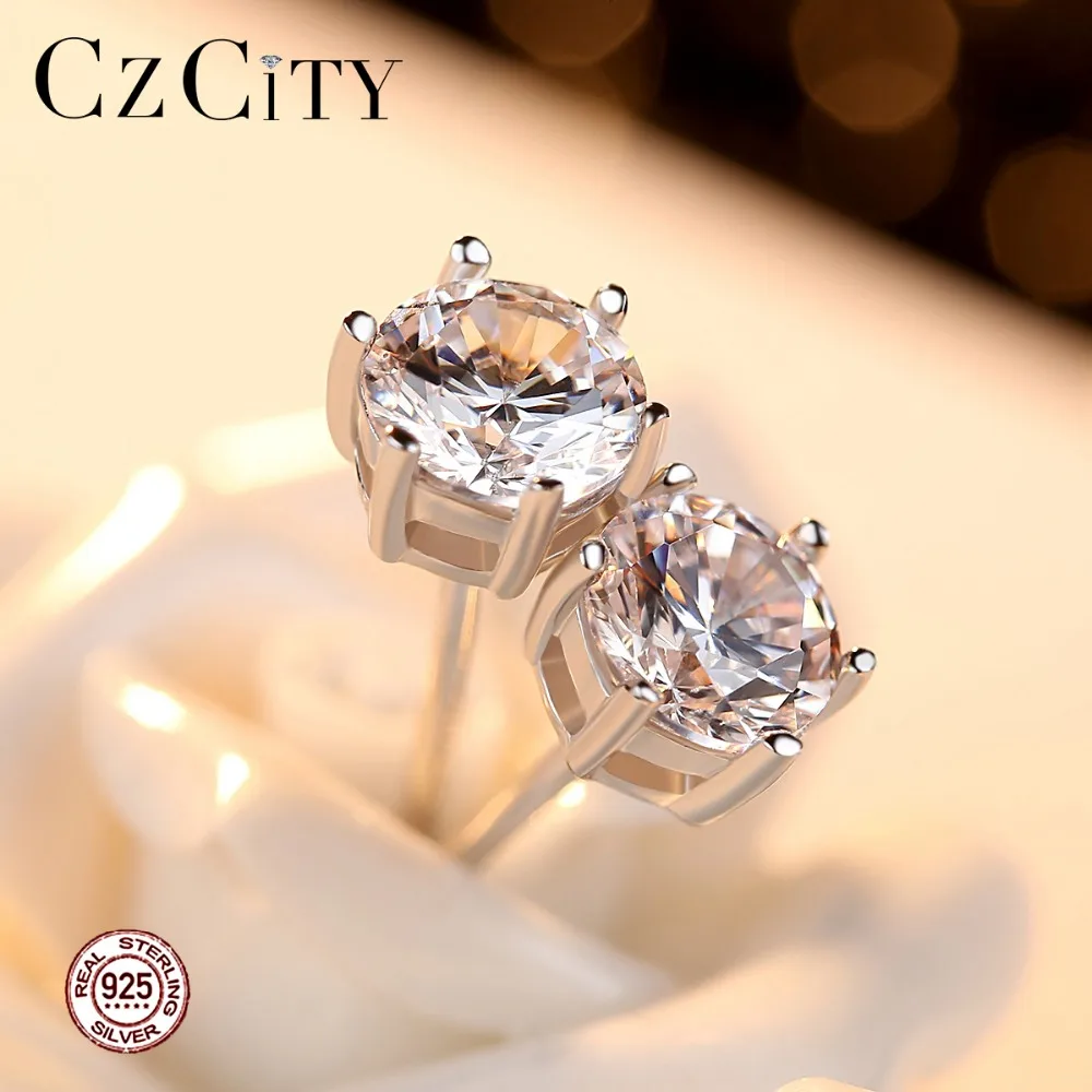 Czcity бренд классический шесть лапы Подлинная стерлингового серебра с один карат